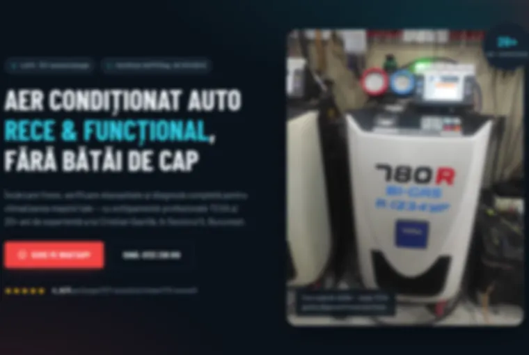 Página de inicio de una web de servicio de refrigeración