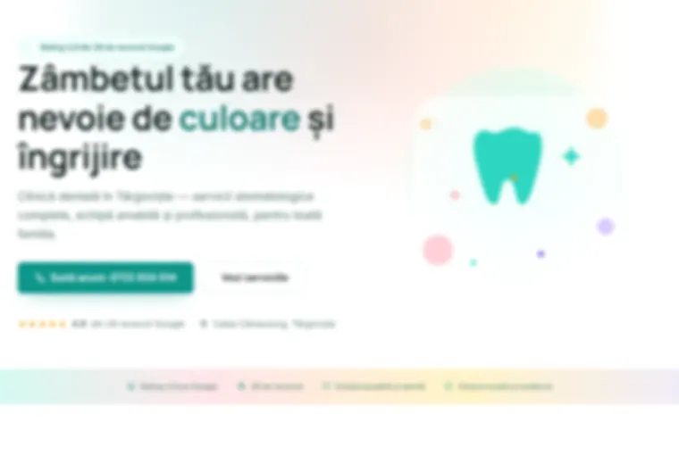 Página de inicio de una web de clínica dental