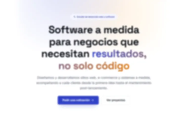 Página de inicio de una web de estudio creativo