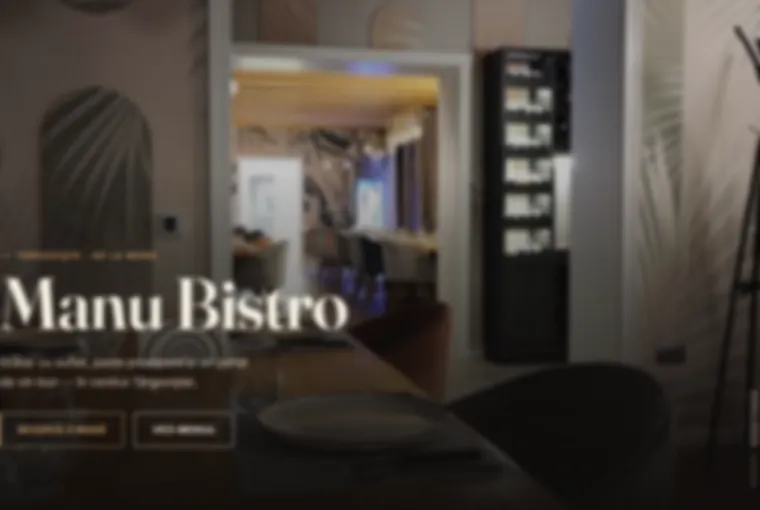 Página de inicio de una web de restaurante